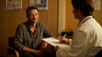 Пациент общается с врачом