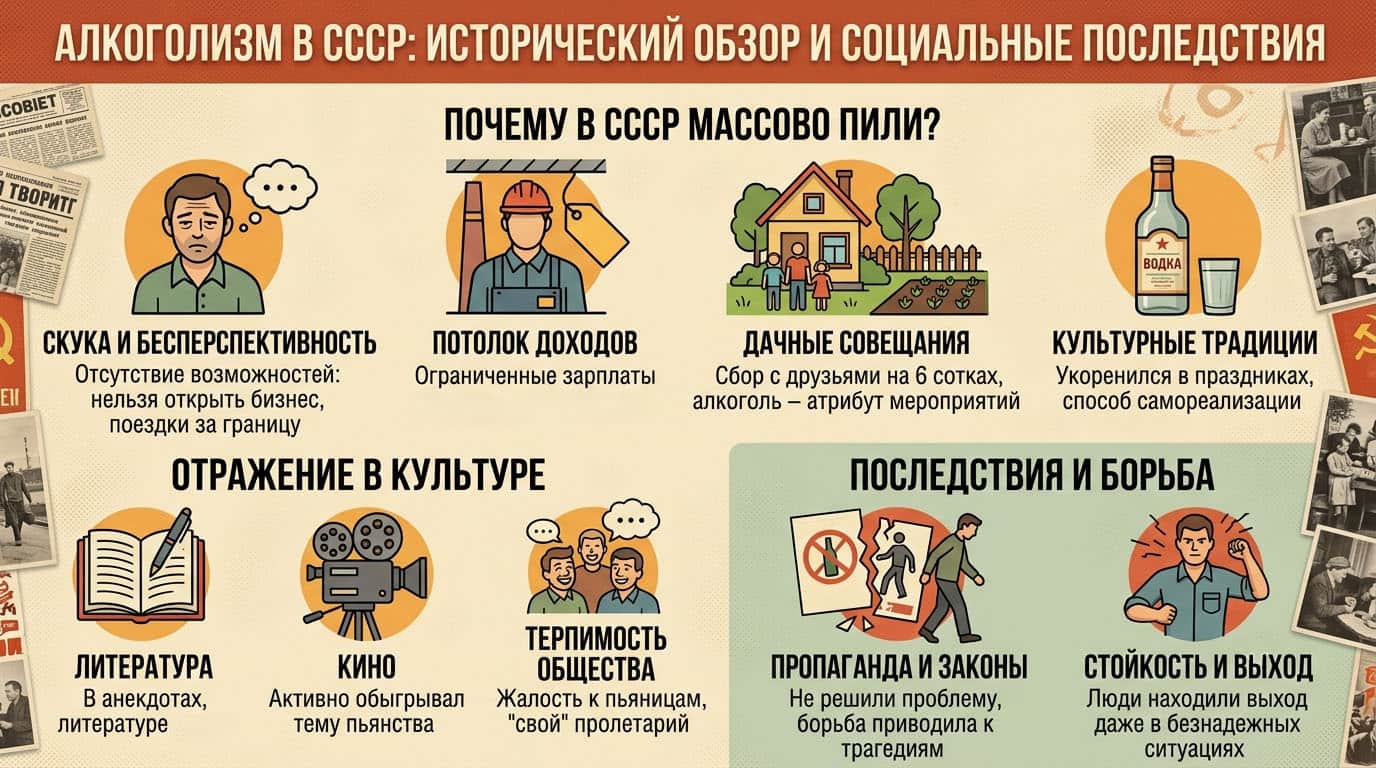 Инфографика: Почему в СССР массово пили