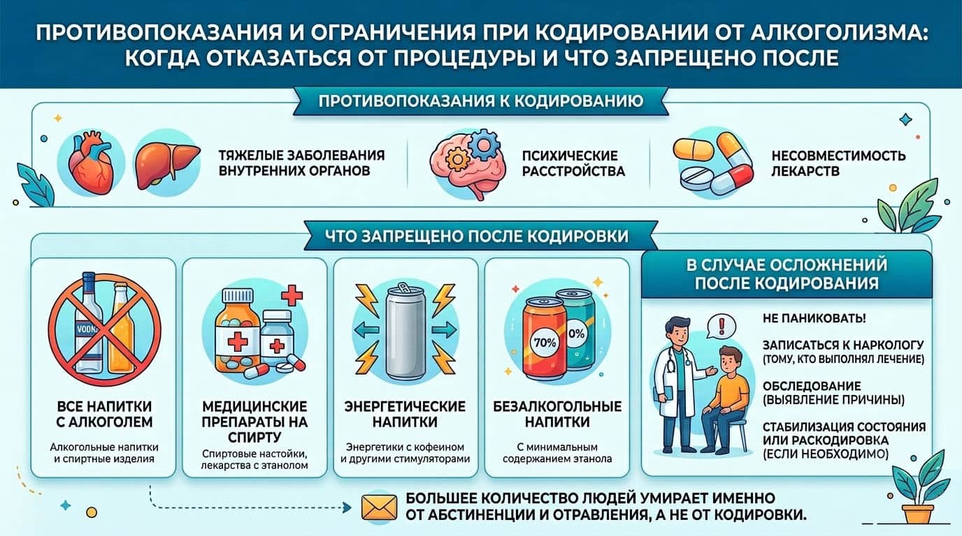 Инфографика: Что запрещено делать после кодировки