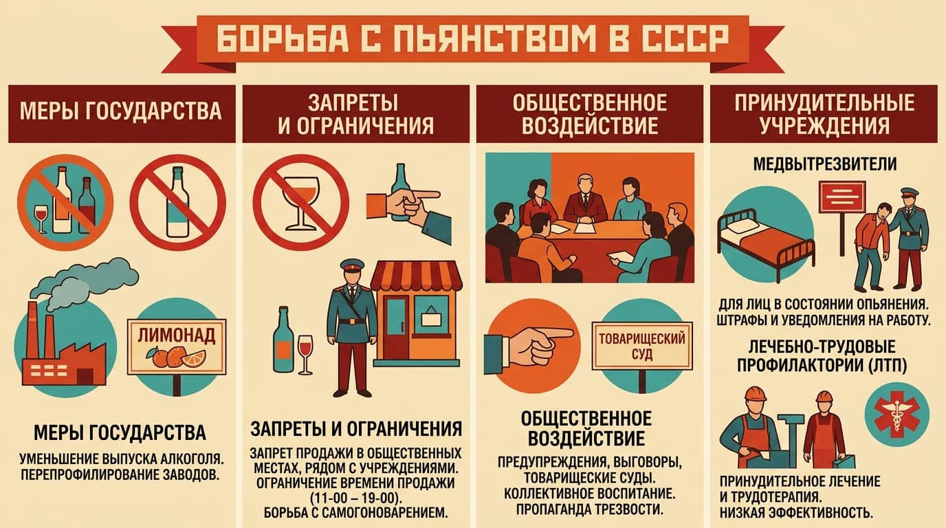 Инфографика: Как в СССР боролись с пьянством