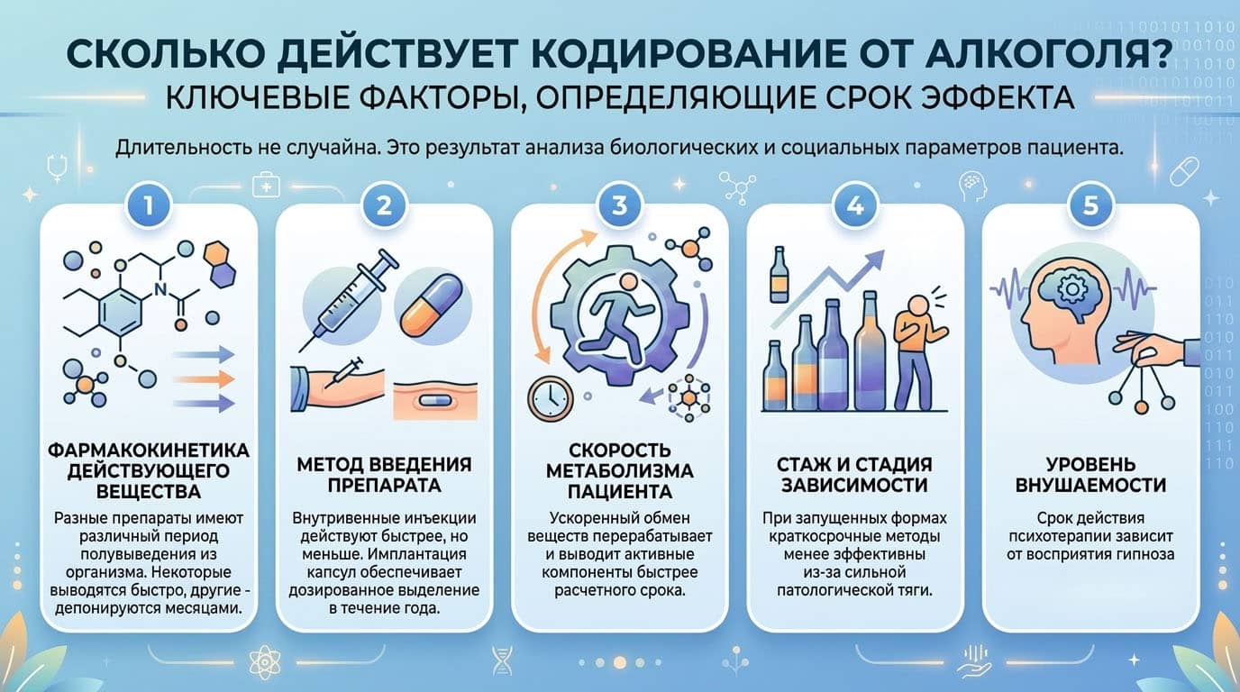 Инфографика: От чего зависит срок действия кодировки: ключевые факторы