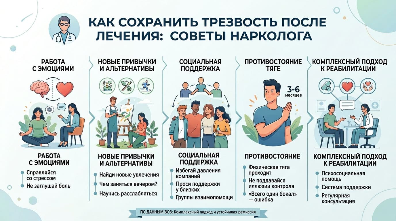 Инфографика: Почему так сложно удержаться в трезвости