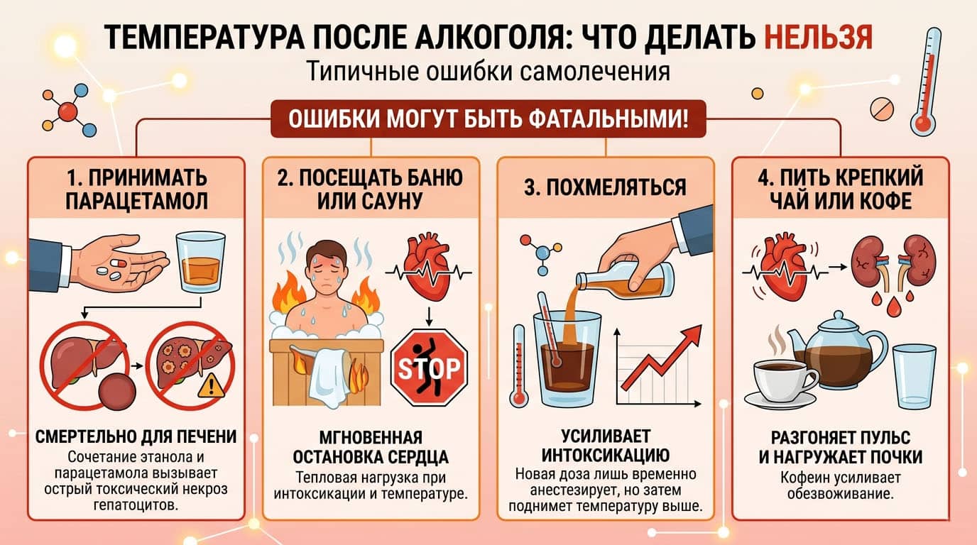 Инфографика: Что делать нельзя: типичные ошибки самолечения