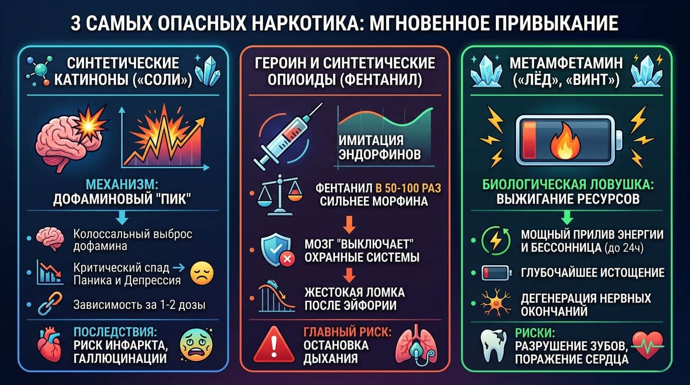 Инфографика: Самые опасные наркотики