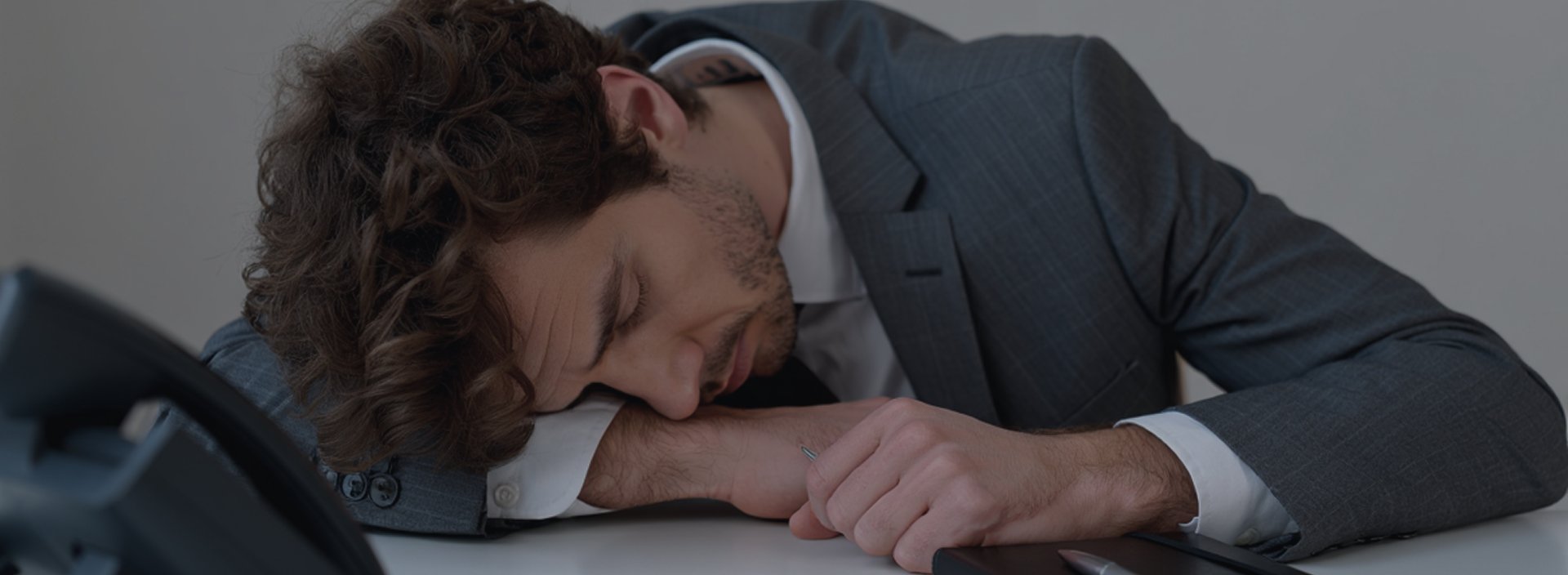 Мужчина уснул за столом